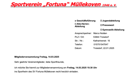 Mitgliederversammlung 2025